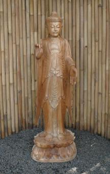 Stehender Buddha aus Suarholz, 150 cm hoch 